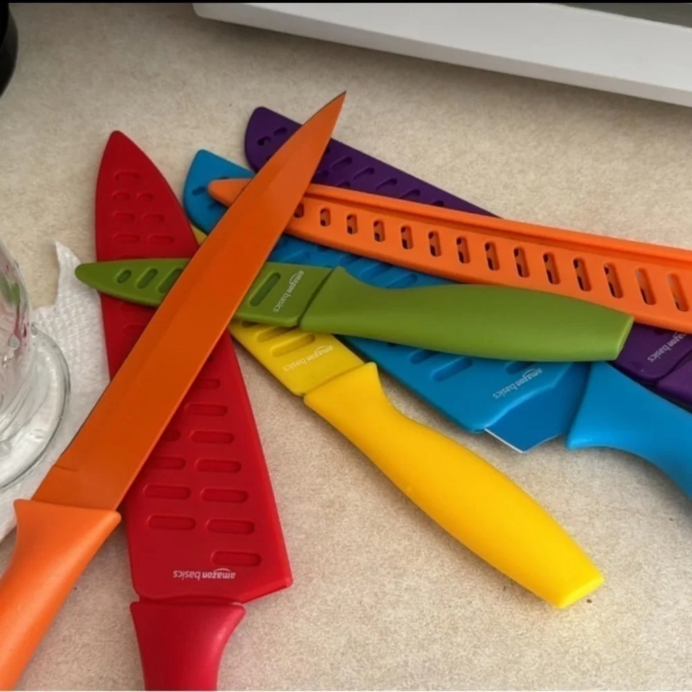 12-piece color-coded knife set